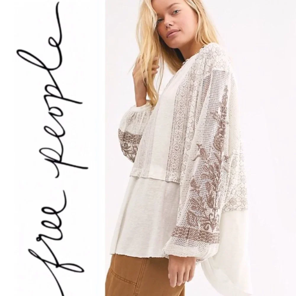Free People Boho Indigo Dreams Tunic S/M NWT - Picture 2 of 11